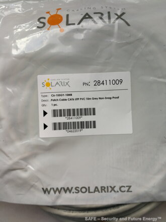 Patch kabel CAT6/10m (Solarix, CZ)