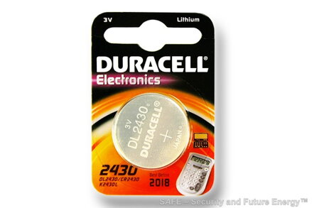 CR2430 (Duracell®, USA)