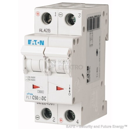 PL7-250V DC/50A/2 (EATON, CZ)