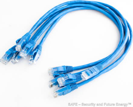 Patch kabel Cat.5e/0,5m/BLUE (WBOX Technologies, EU-ASIA)