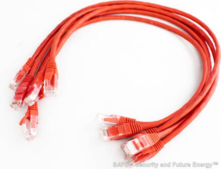 Patch kabel Cat.5e/0,5m/RED (WBOX Technologies, EU-ASIA)