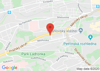Google map: Nad Kajetánkou 2, Praha 6